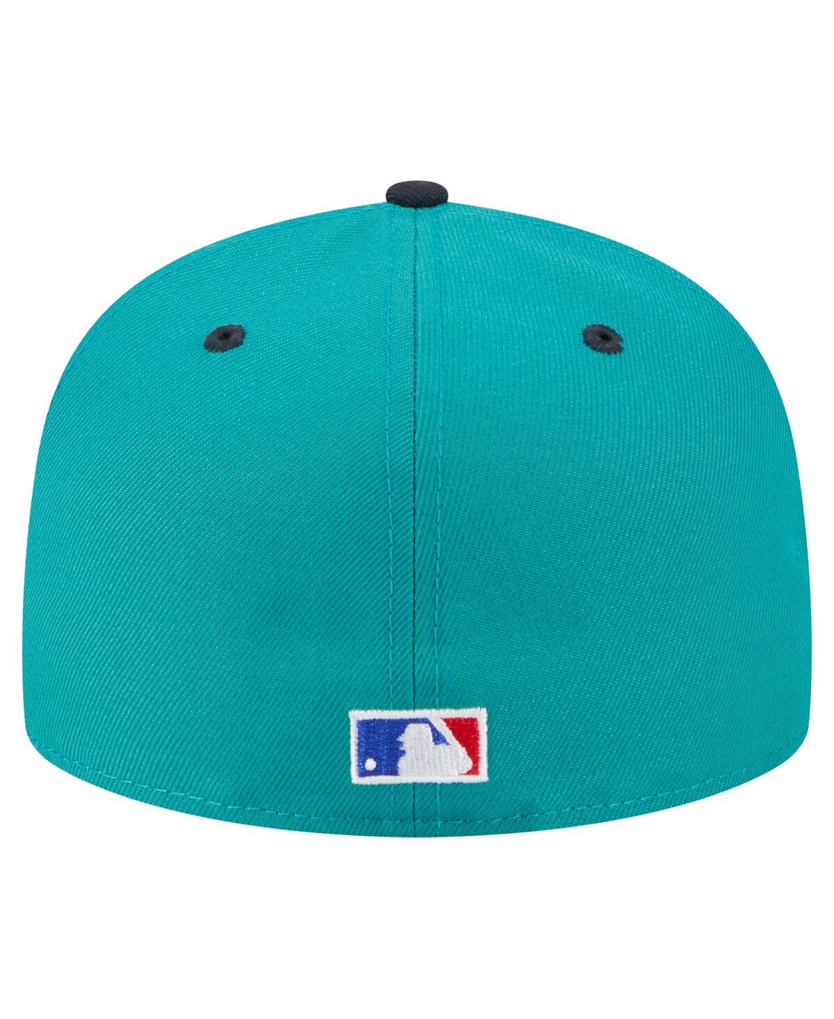 New Era Men's Ken Griffey Jr. Aqua Seattle Mariners 59fifty Fitted Hat In Black