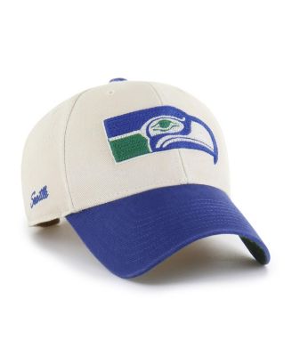 '47 Brand - Men's Cream/Royal Seattle Seahawks Fairfield MVP Throwback Adjustable Hat