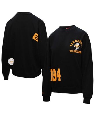 Mitchell & Ness - Women's Black Tennessee Volunteers Multi-Hit Crewneck Pullover Sweatshirt