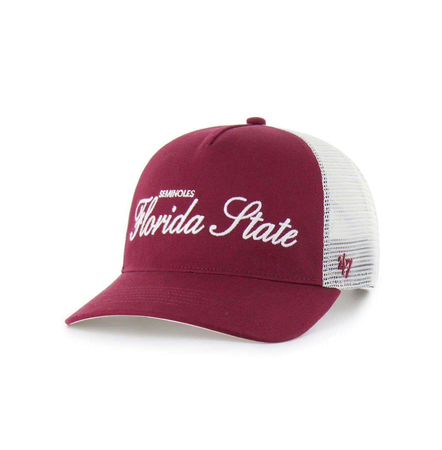 Кепка '47 Brand Garnet Florida State Seminoles Contemporary Basics Foundation Trucker Hitch Adjustable Hat — фото 4