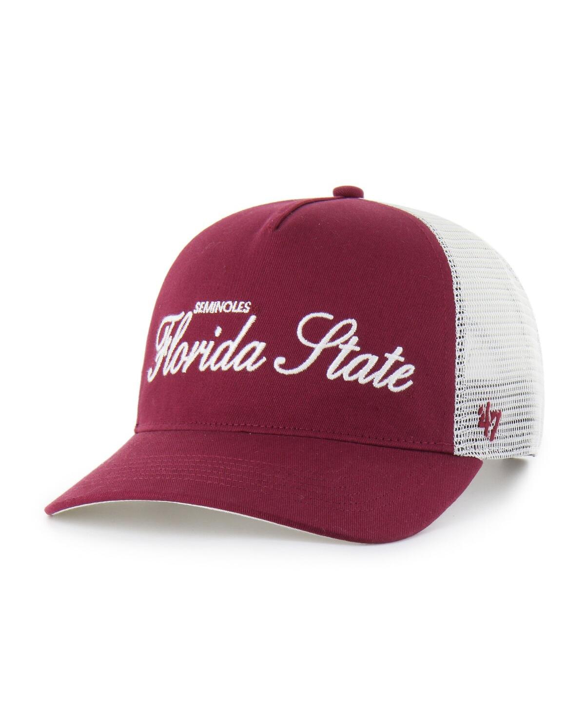47 Brand Men's And Women's Garnet Florida State Seminoles Contemporary Basics Foundation Trucker Hitch Adjust In Burgundy