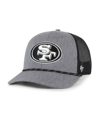 '47 Brand - Men's Heather Charcoal San Francisco 49ers Carbon Rope Trucker Adjustable Hat