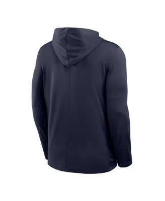 Men's Navy Virginia Cavaliers 2025 Sideline Dri-FIT Long Sleeve Hoodie T-Shirt