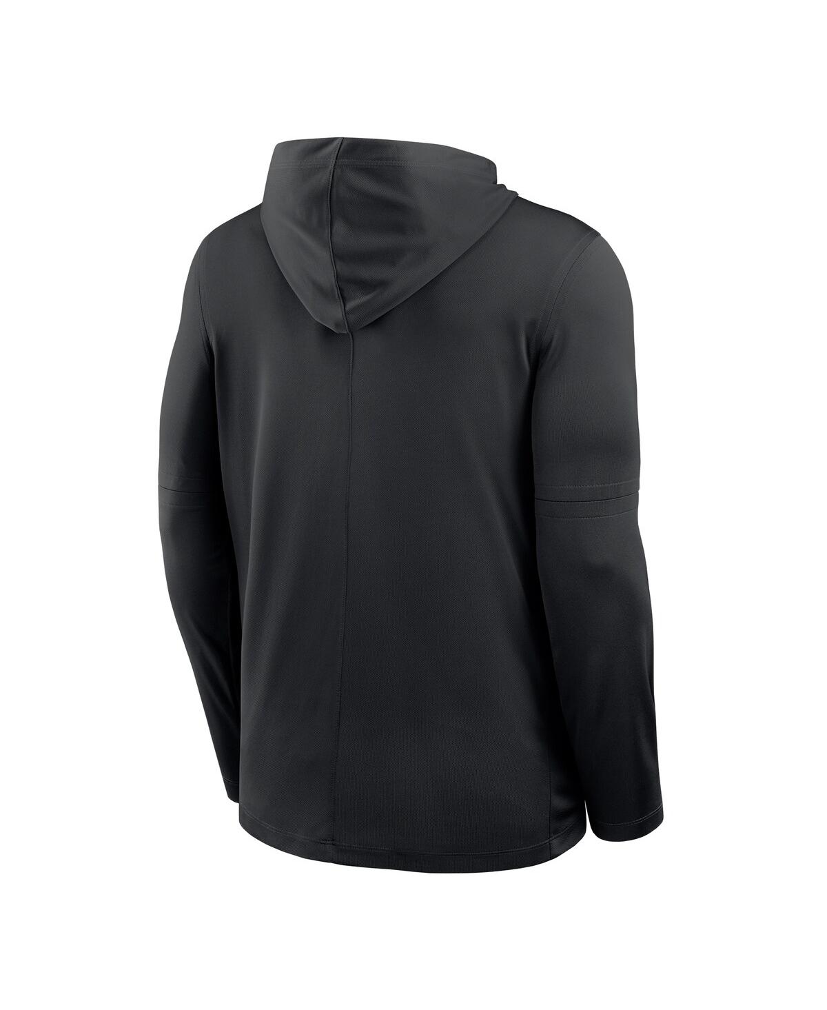 Nike Black Purdue Boilermakers 2025 Sideline Dri-fit Long Sleeve Hoodie T-shirt In Black