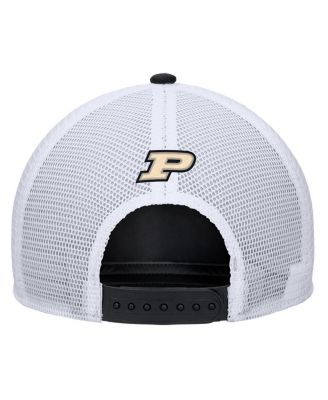 Men's Black Purdue Boilermakers 2025 On-Field Rise Trucker Performance Adjustable Hat