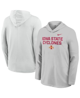 Nike - Men's Gray Iowa State Cyclones 2025 Sideline Dri-FIT Long Sleeve Hoodie T-Shirt