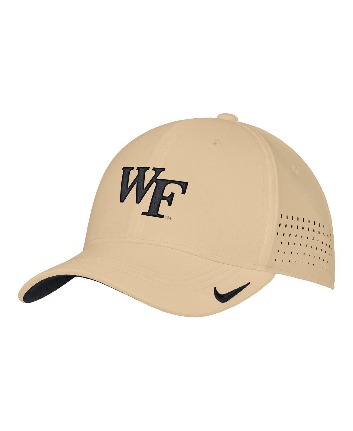 Nike Men's Gold Wake Forest Demon Deacons 2025â On-field Performance Flex Hat In Neutral