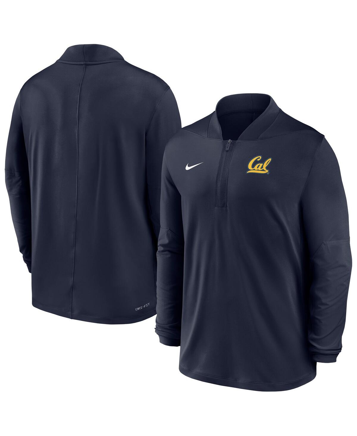 Nike Men's Navy Cal Bears Dri-fit Half-zip Pullover Sweatshirt In Blue