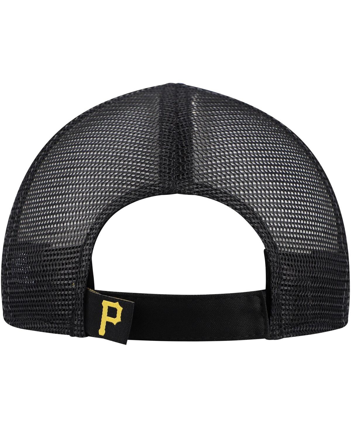 New Era Toddler White/black Pittsburgh Pirates Painted A-frame 9forty Trucker Adjustable Hat In Black