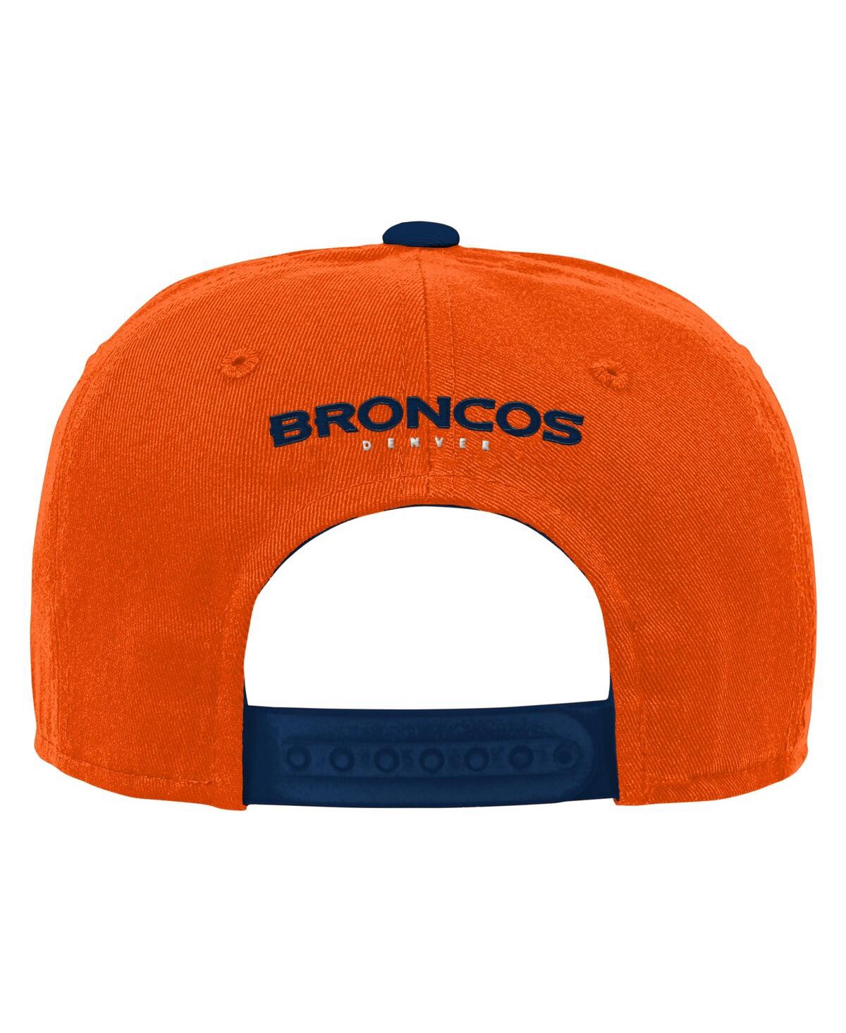 Outerstuff Big Boys And Girls Orange Denver Broncos Team Pre-curved Adjustable Hat In Orange