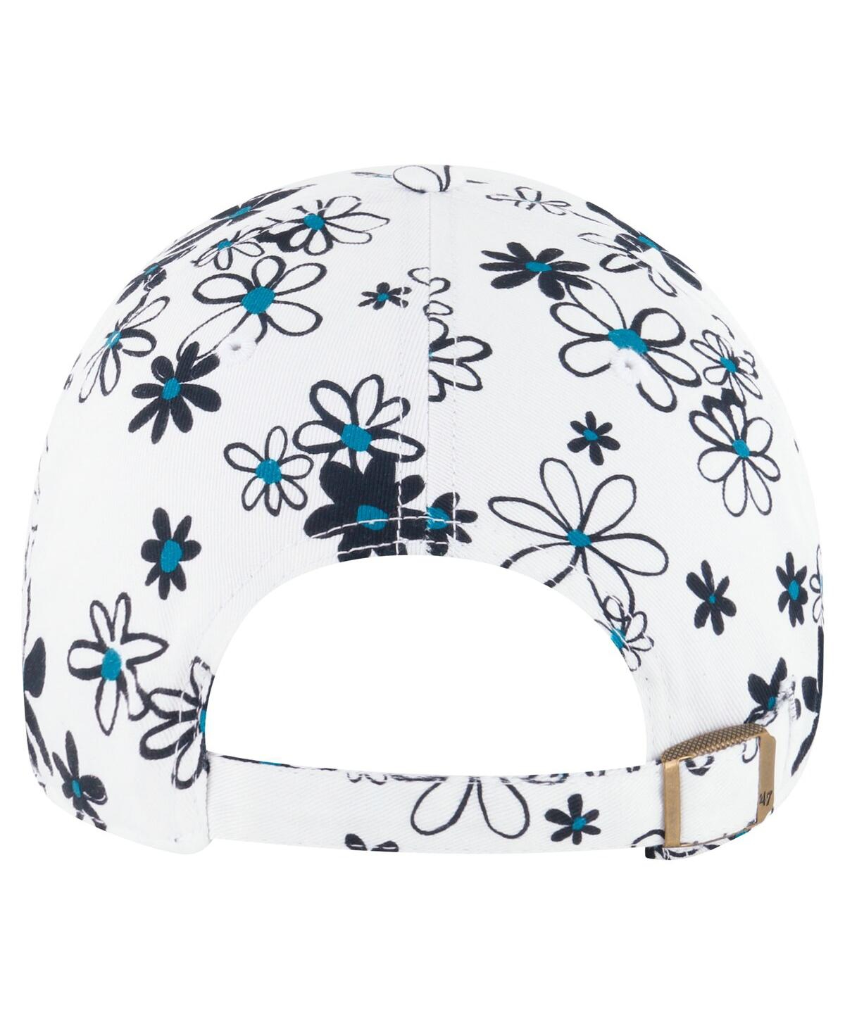 47 Brand Girls Toddler White Jacksonville Jaguars Daisy Delight Clean Up Adjustable Hat In White