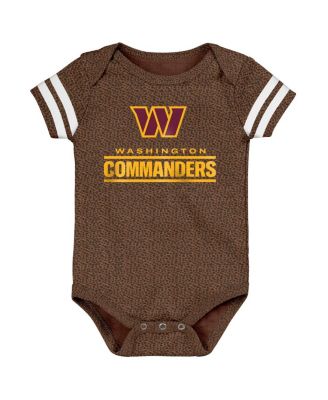 Outerstuff - Baby Boys and Girls Brown Washington Commanders Playmaker Bodysuit