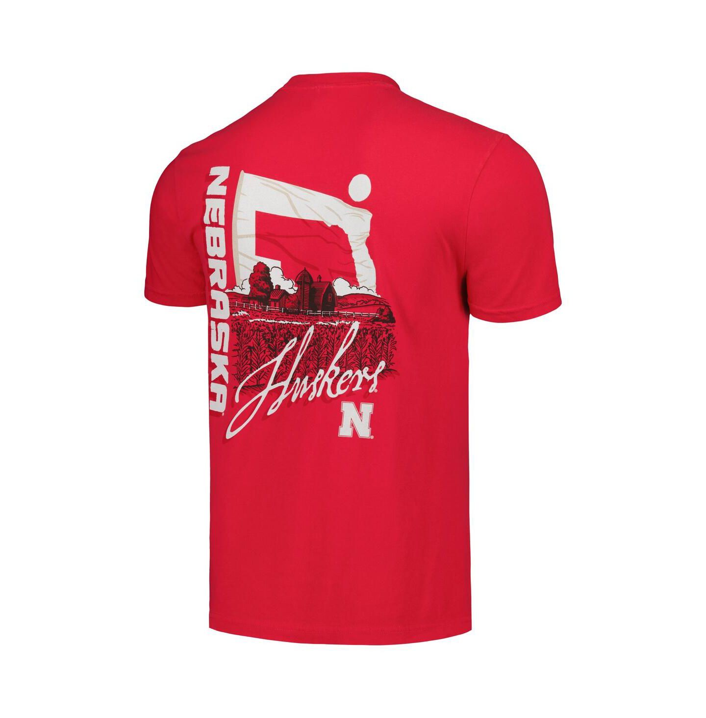 Футболка Image One Scarlet Nebraska Huskers Hyper Local Farming Flag Skyline — фото 2