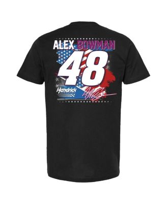 Men's Black Alex Bowman Ally Patriotic Car T-Shirt