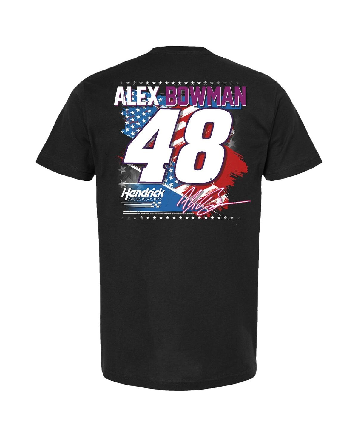 Hendrick Motorsports Team Collection Men's Black Alex Bowman Ally Patriotic Car T-shirt In Black
