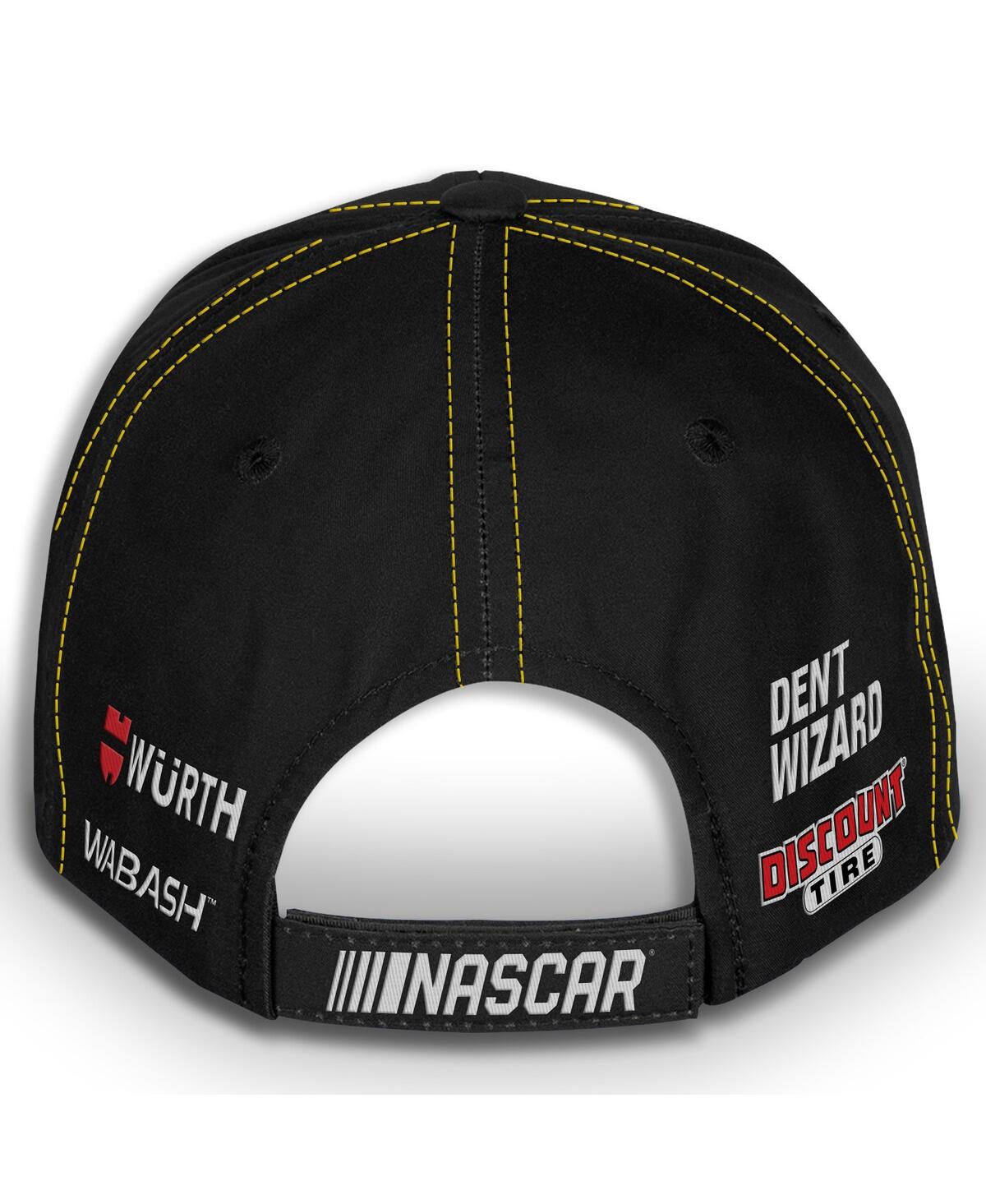 Checkered Flag Sports Men's And Women's Black Ryan Blaney Menards Uniform Adjustable Hat In Black