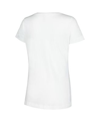 Women's White Lilo and Stitch Beach Duo Scoop Neck T-Shirt