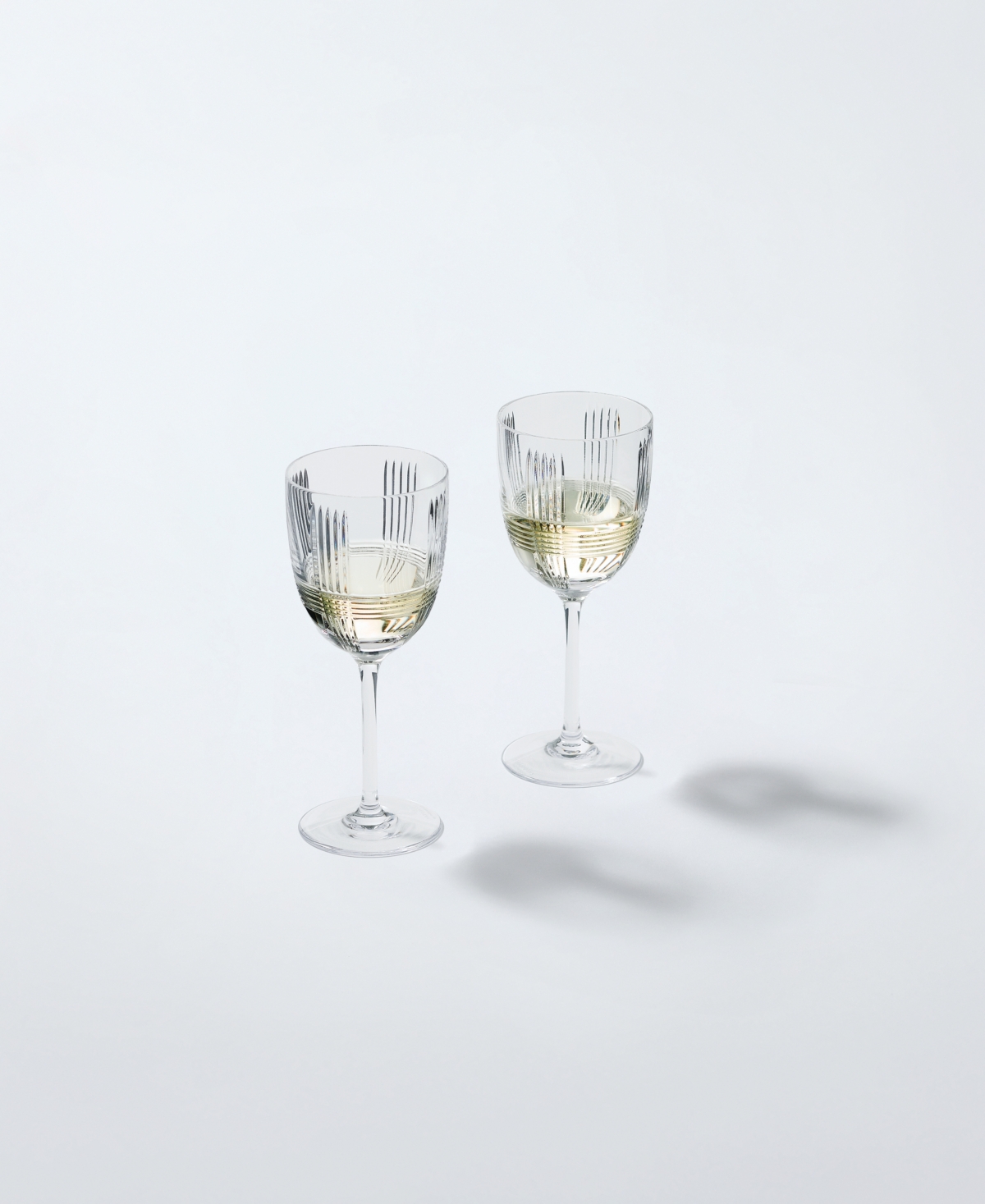 Marquis By Waterford Vector White Wine Glasses, Set Of 2 In Transparent