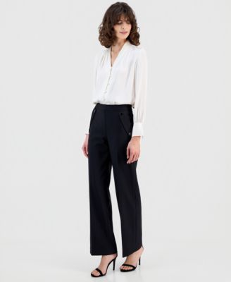 Anne Klein - Women's High Rise Wide-Leg Pants