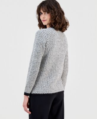 Women's Contrast-Trim Knit Cardigan