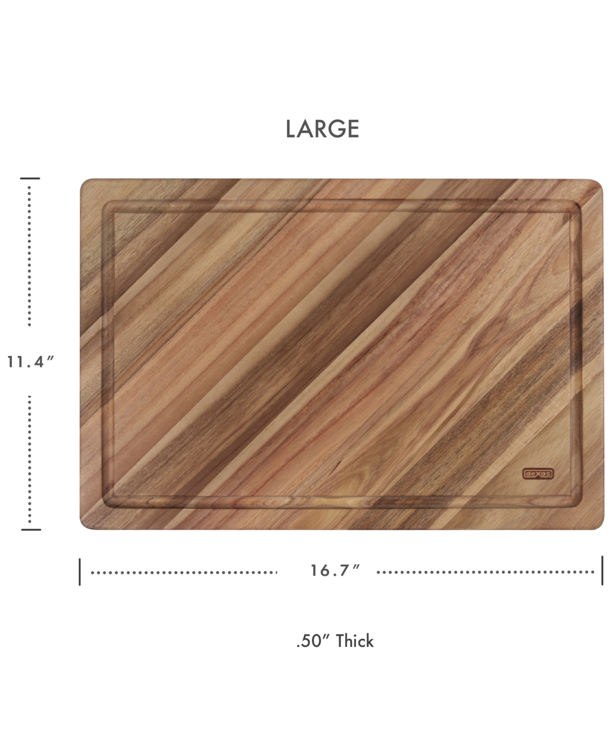 Dexas 3-Piece Acacia Diagonal Grain Board Set