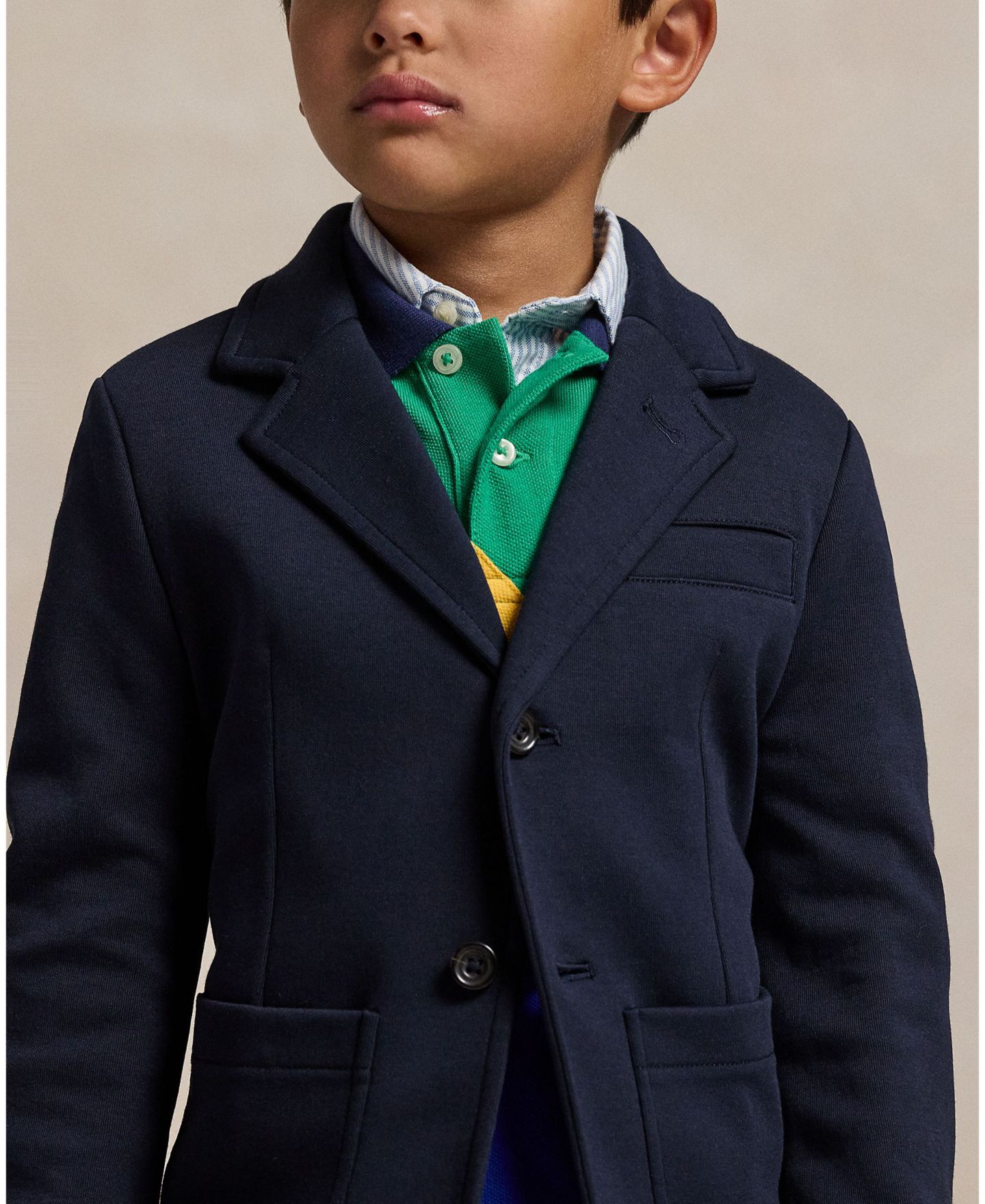 Куртка Polo Ralph Lauren Double-Knit Shirt Jacket для мальчиков, цвет: Тёмно-синий — фото 5