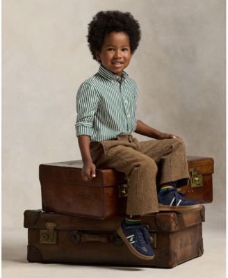 Toddler and Little Boys Striped Cotton Poplin Shirt