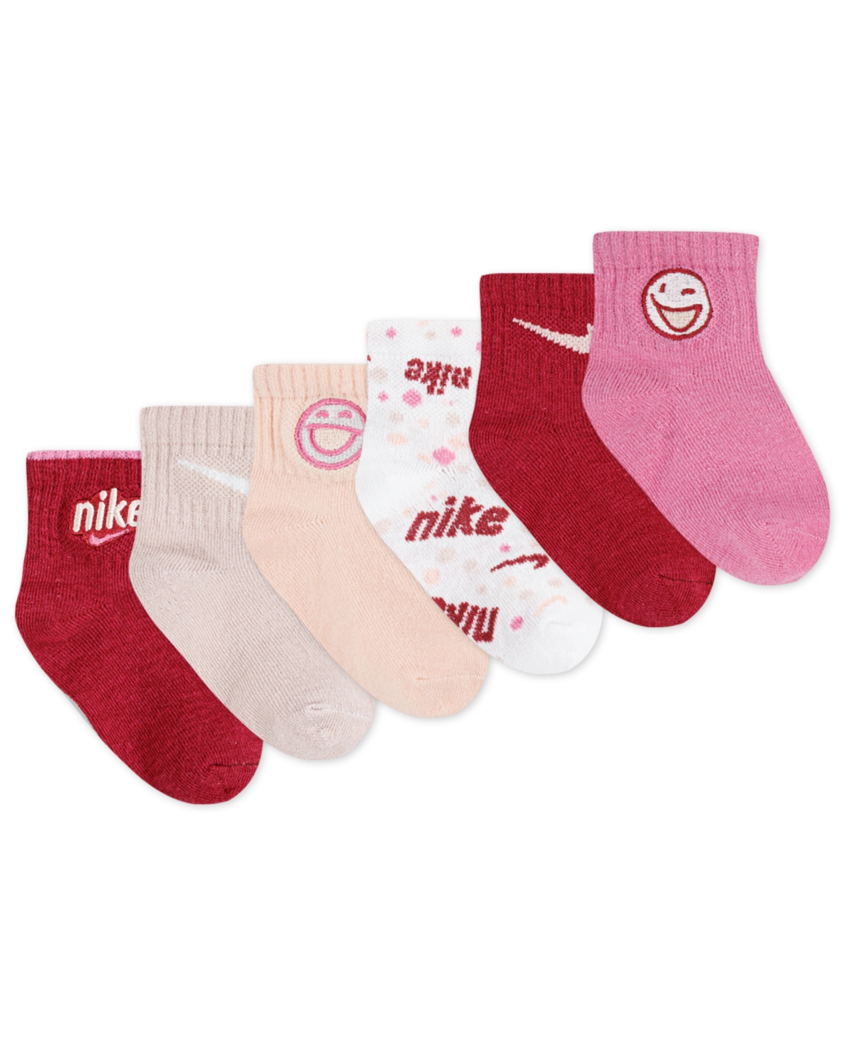 Nike Baby Girls 6-pack Play For All Infant Socks In Multi