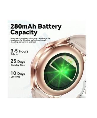 VASIP Smart Watches For Women With Earbuds (Call Receive/Music Playback) IP67 100+ Sports Modes Health Monitor Message Notification Weather Forecast Remote Camera Control For IOS Android Perfect Gifts For Women