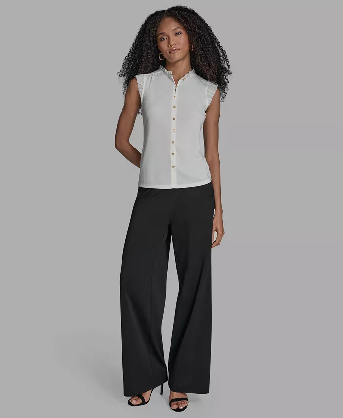 Women's Sleeveless Button-Down Blouse - thumbnail 2