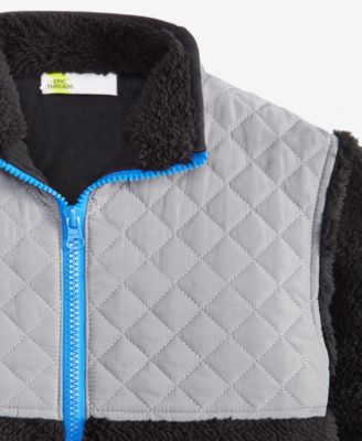 Boys 5-20 Color Blocked Faux-Sherpa Jacket, Macy's Exclusive
