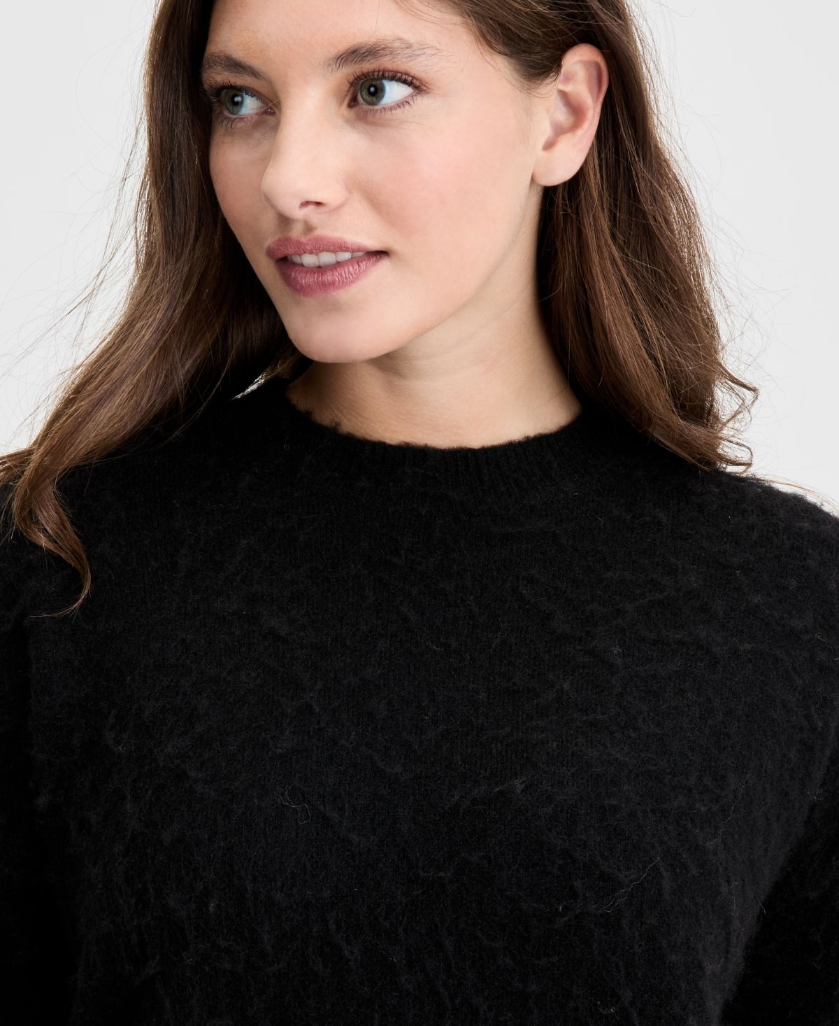 On 34th Women's Brushed-Knit Relaxed Crewneck Sweater, Macy's Exclusive