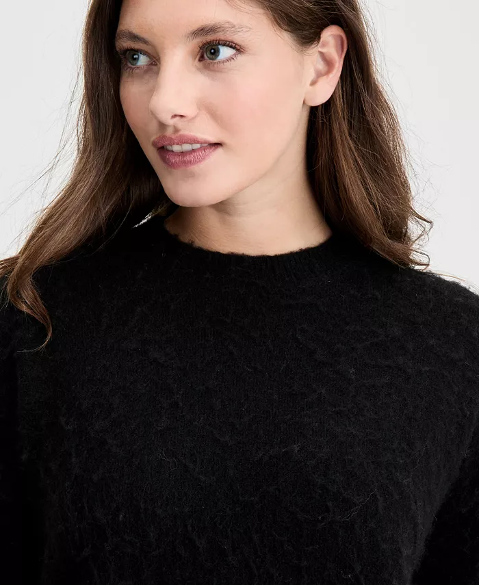Women's Brushed-Knit Relaxed Crewneck Sweater - thumbnail 10