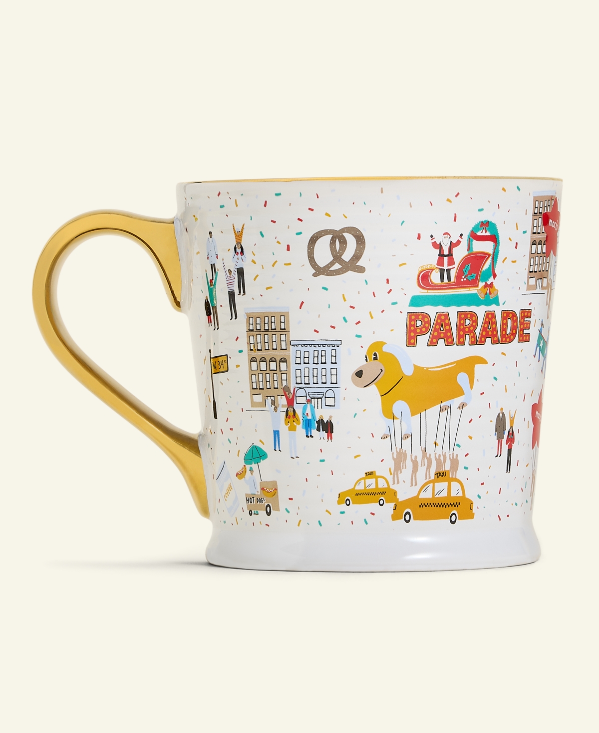 Macy's 99th Thanksgiving Day Parade Nyc Scenic Coffee Mug,  Exclusive In Black