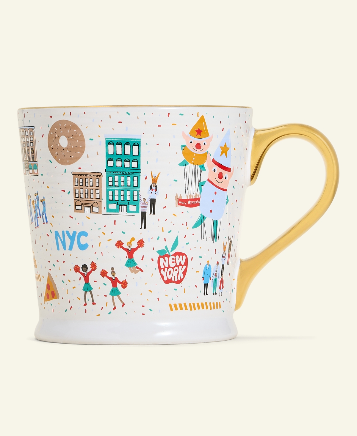 Macy's 99th Thanksgiving Day Parade Nyc Scenic Coffee Mug,  Exclusive In Black
