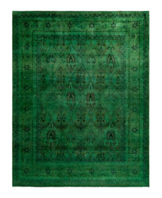 Adorn Hand Woven Rugs Fine Vibrance M1496 Rug Collection In Green