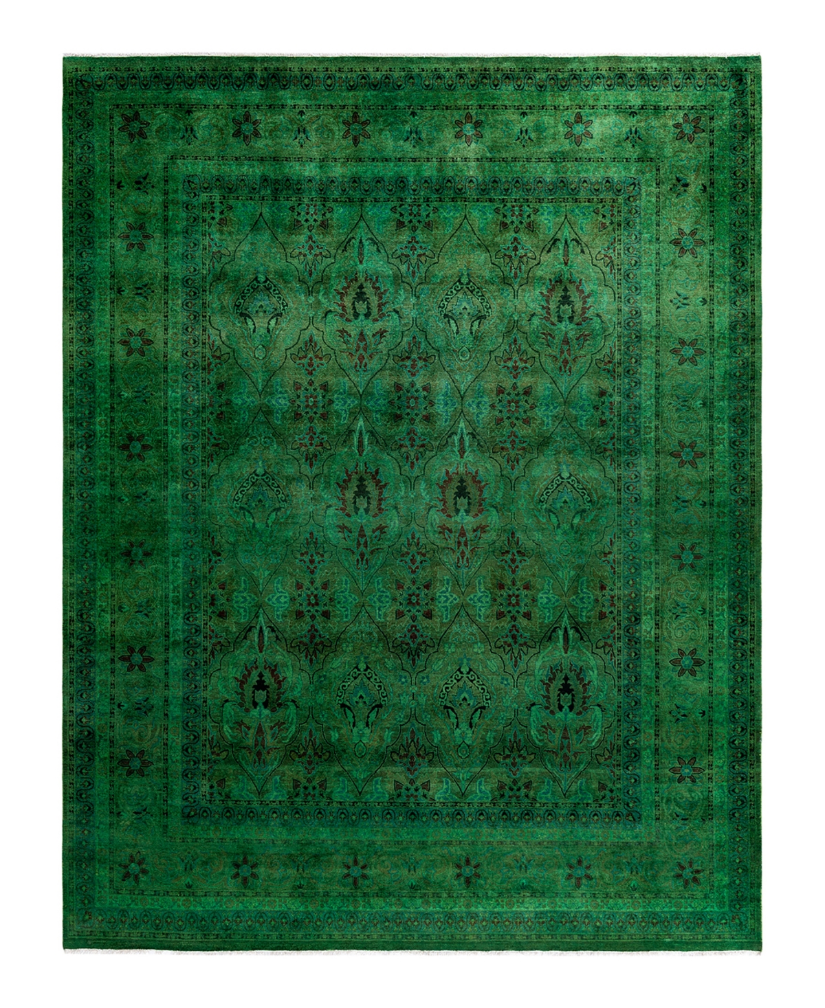 Adorn Hand Woven Rugs Fine Vibrance M1496 8'2"x10'3" Area Rug In Green