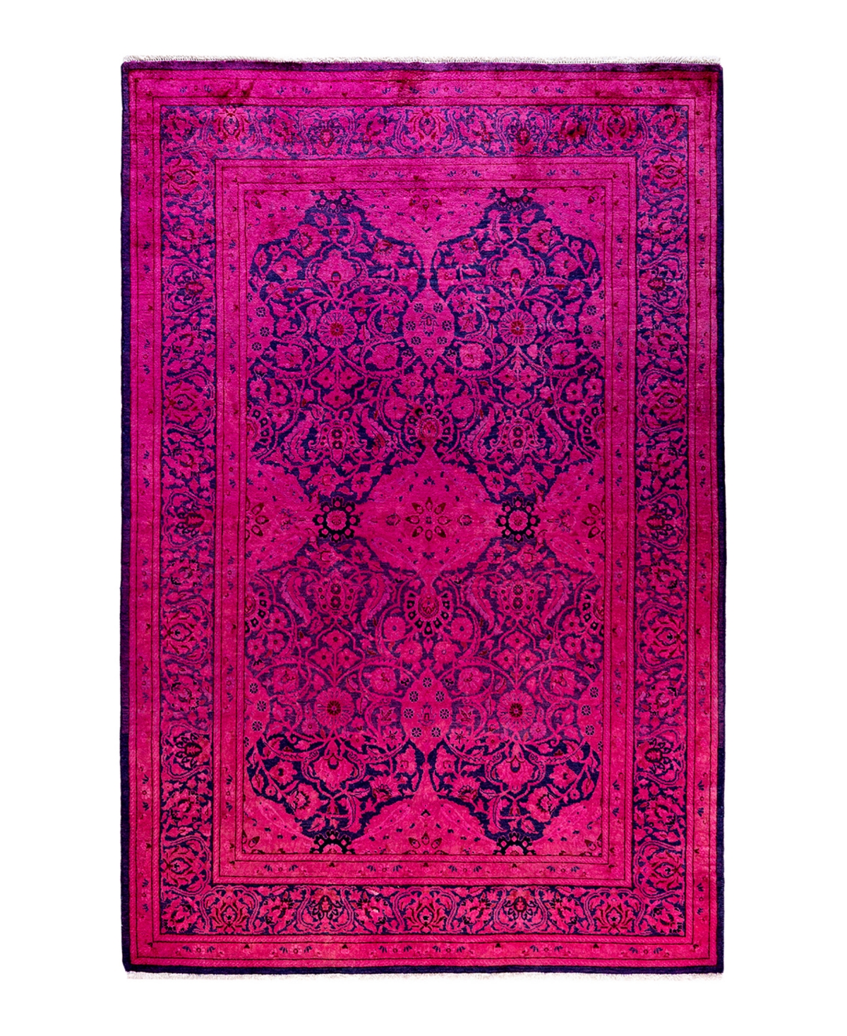 Adorn Hand Woven Rugs Fine Vibrance M1180 4'2"x6'3" Area Rug In Pink