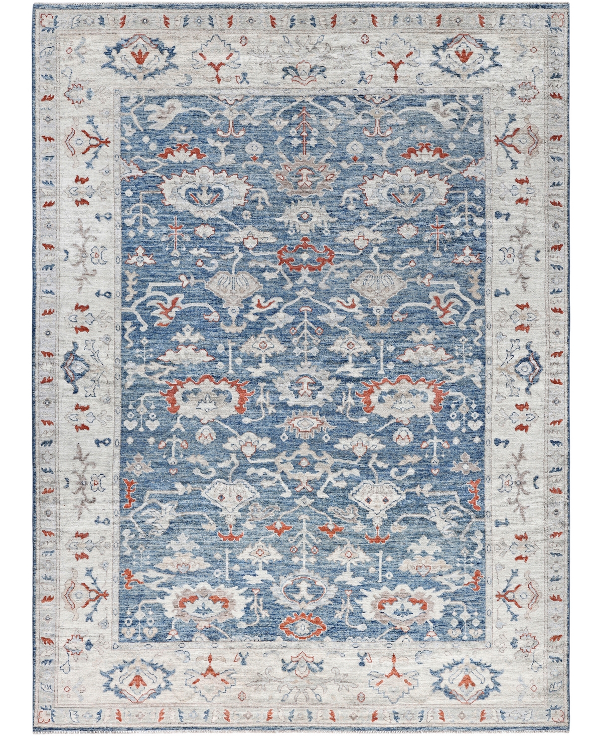 Adorn Hand Woven Rugs Colorful Oushak M0103-41 8'10"x12'1" Area Rug In Blue
