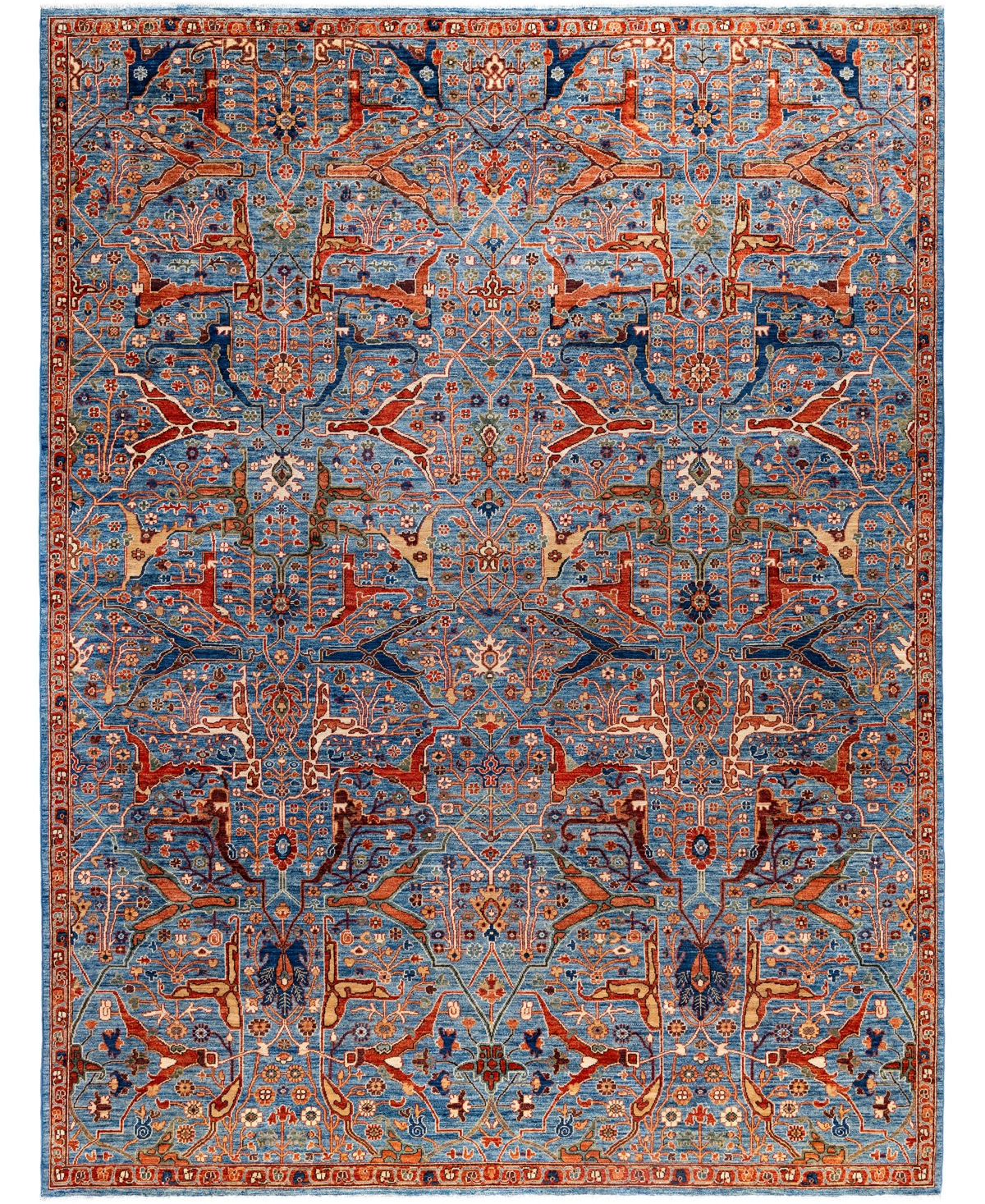 Adorn Hand Woven Rugs Serapi M0103-93 9'1"x11'11" Area Rug In Blue