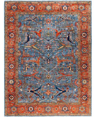 Adorn Hand Woven Rugs Serapi M0103 99 Rug Collection In Blue