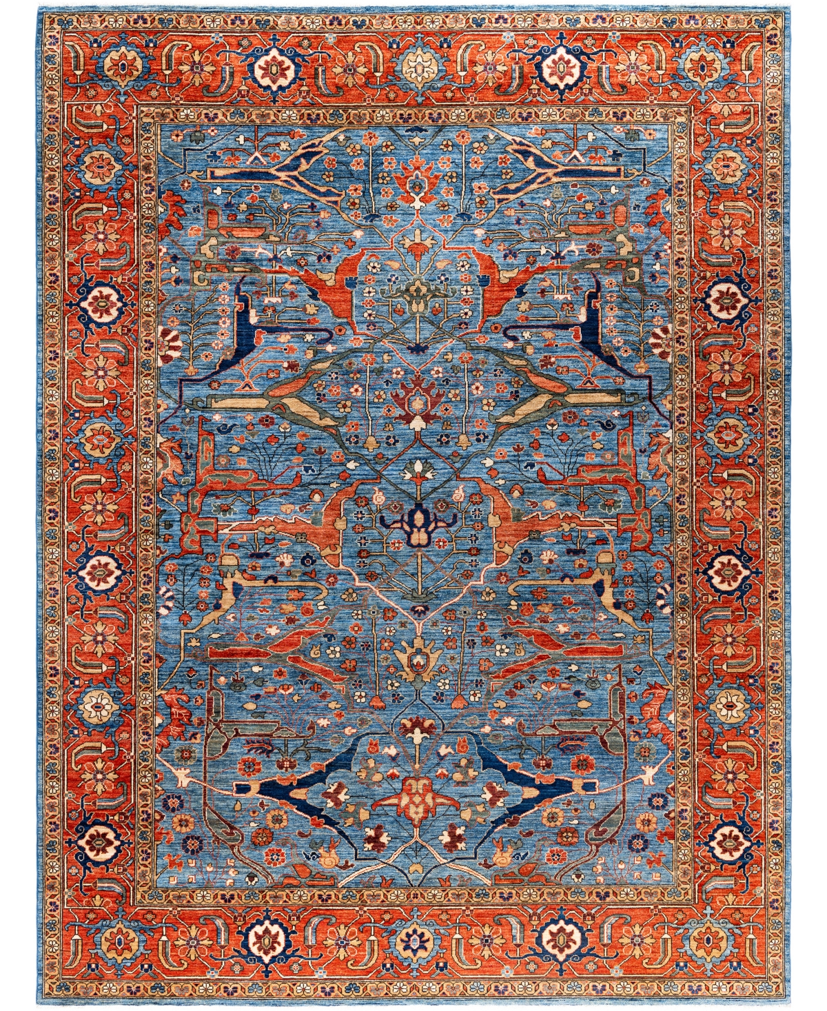 Adorn Hand Woven Rugs Serapi M0103-99 9'x11'11" Area Rug In Blue