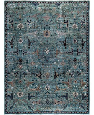 Adorn Hand Woven Rugs Serapi M0103 163 Rug Collection In Green