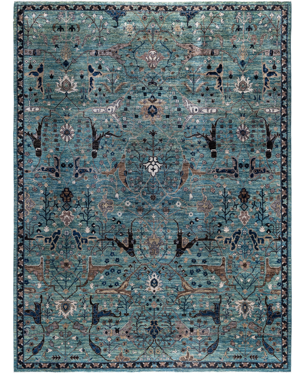 Adorn Hand Woven Rugs Serapi M0103-163 9'x12' Area Rug In Green