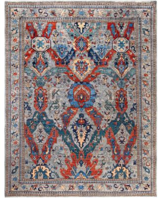 Adorn Hand Woven Rugs Serapi M0103 167 Rug Collection In Gray