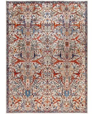 Adorn Hand Woven Rugs Serapi M0103 177 Rug Collection In Gray