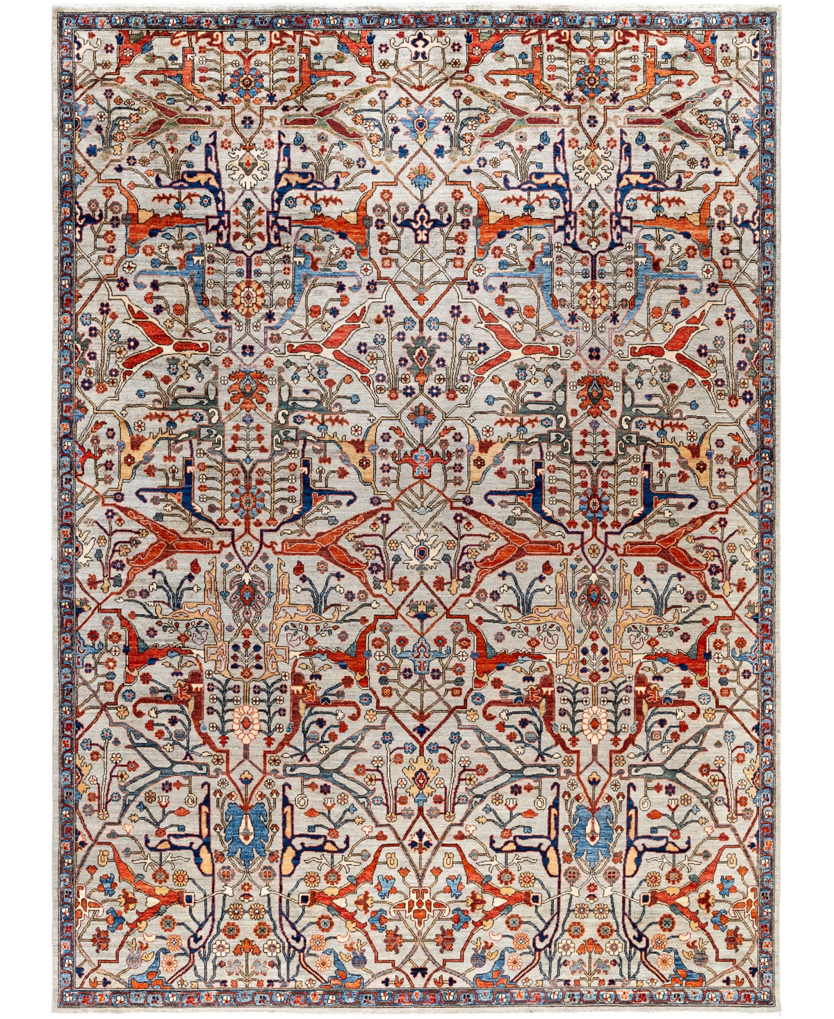 Adorn Hand Woven Rugs Serapi M0103-177 9'x12'3" Area Rug In Gray