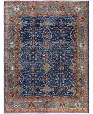 Adorn Hand Woven Rugs Serapi M0103 187 Rug Collection In Blue