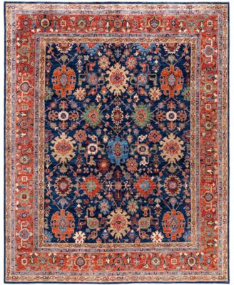 Adorn Hand Woven Rugs Serapi M0103 207 Rug Collection In Blue