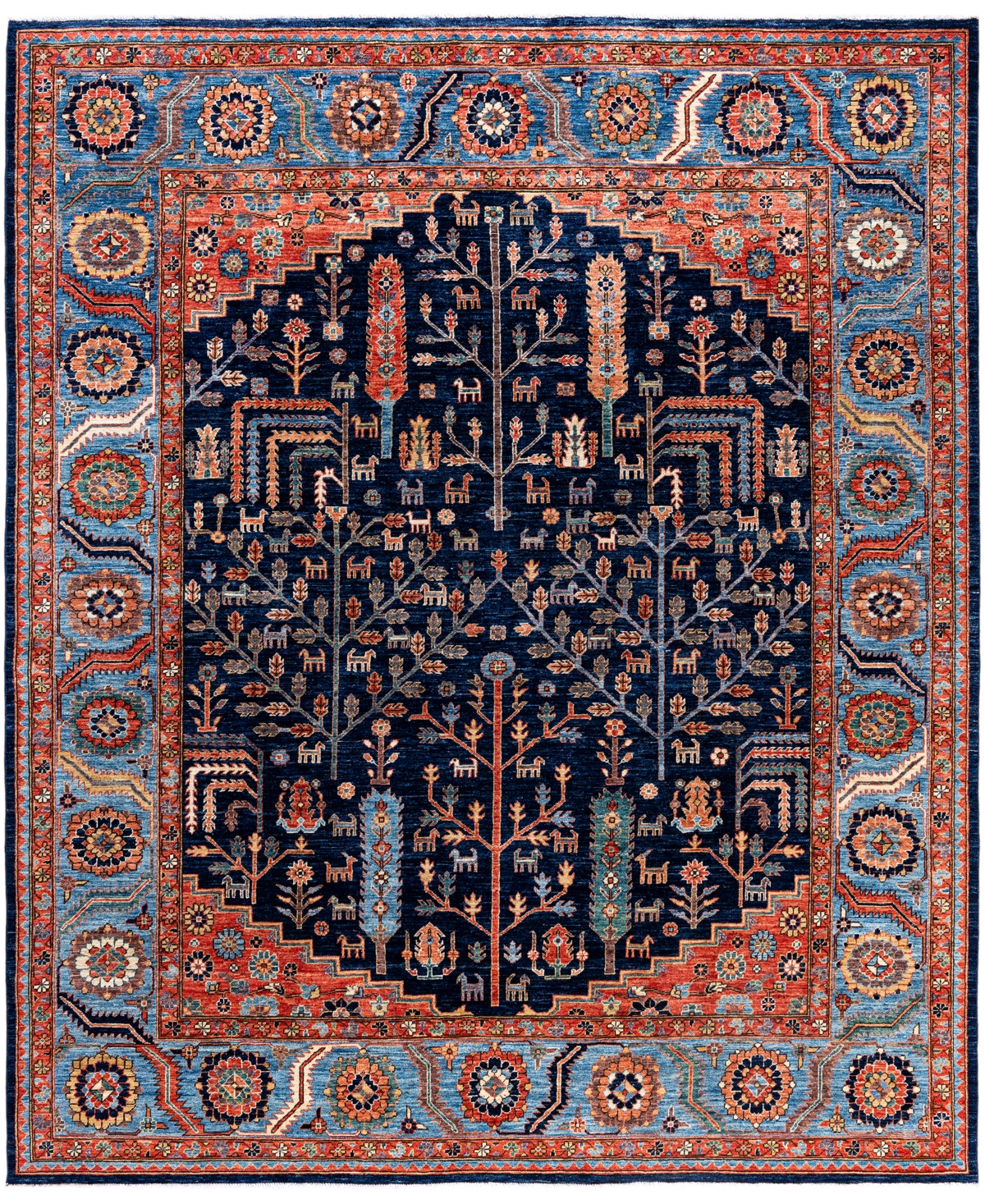 Adorn Hand Woven Rugs Serapi M0103-217 8'3"x9'10" Area Rug In Blue
